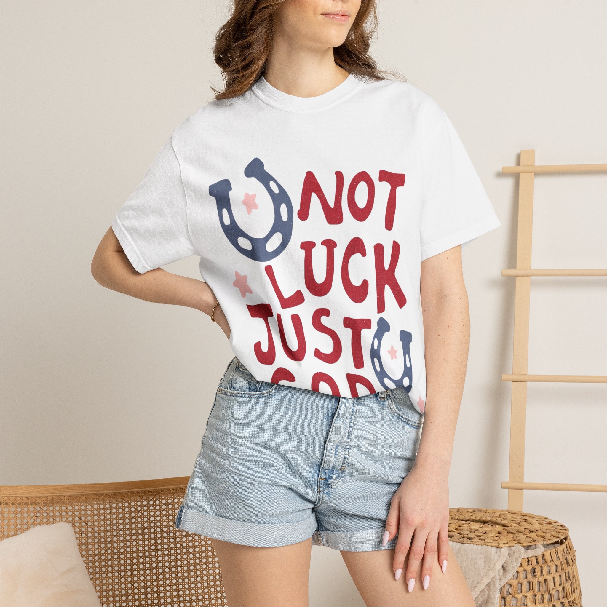 Not Luck Just God T-Shirt — Inspirational Christian Graphic Tee