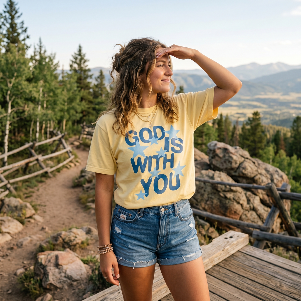 God Is With You T-Shirt — Inspirational Faith Graphic Tee